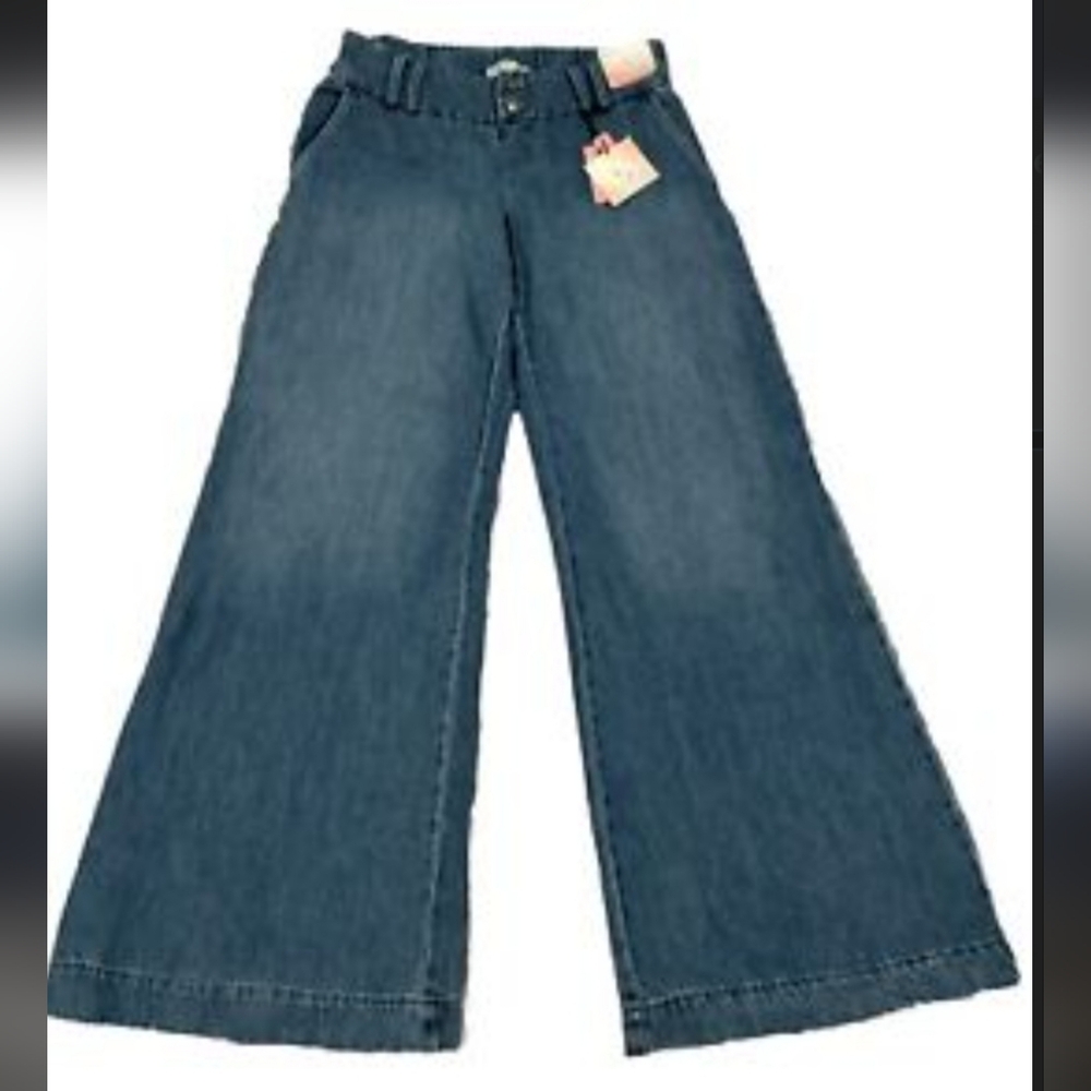 Women's Happily Grey A-LineTrousers  Blue Wide-Leg Jeans Size 7/28